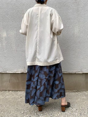 リーフ柄ロングスカートP