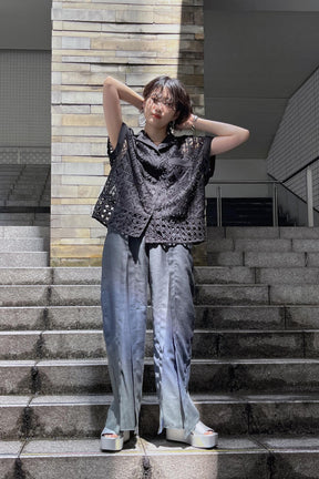 AULA AILA  アウラアイラ グラデーション　パンツ　シアー