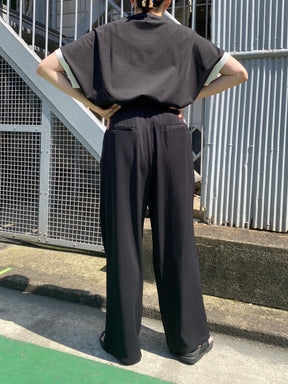 フォトプリント半袖トップス