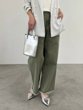 フリンジデニムパンツ