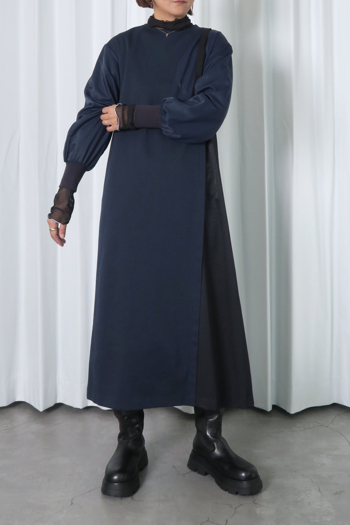 MARECHAL TERRE　(マルシャルテル) レイヤードワンピース　zmt235op501　レディース/ロングワンピ/Aライン/Tシャツ