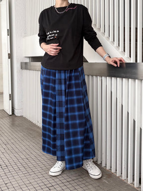 ネルチェック　コンビスカート .
