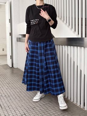 ネルチェック　コンビスカート .