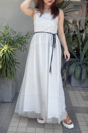 Kaene(カエン)ドットフロッキーベアワンピース　100249