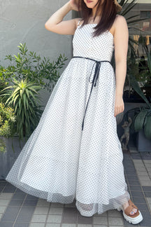 Kaene(カエン)ドットフロッキーベアワンピース　100249