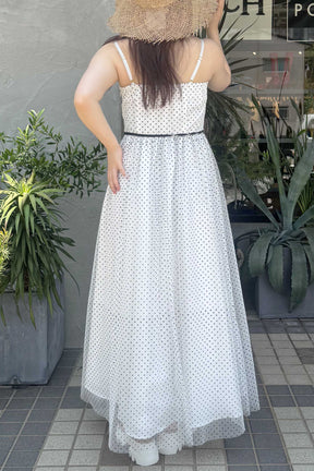 Kaene(カエン)ドットフロッキーベアワンピース　100249