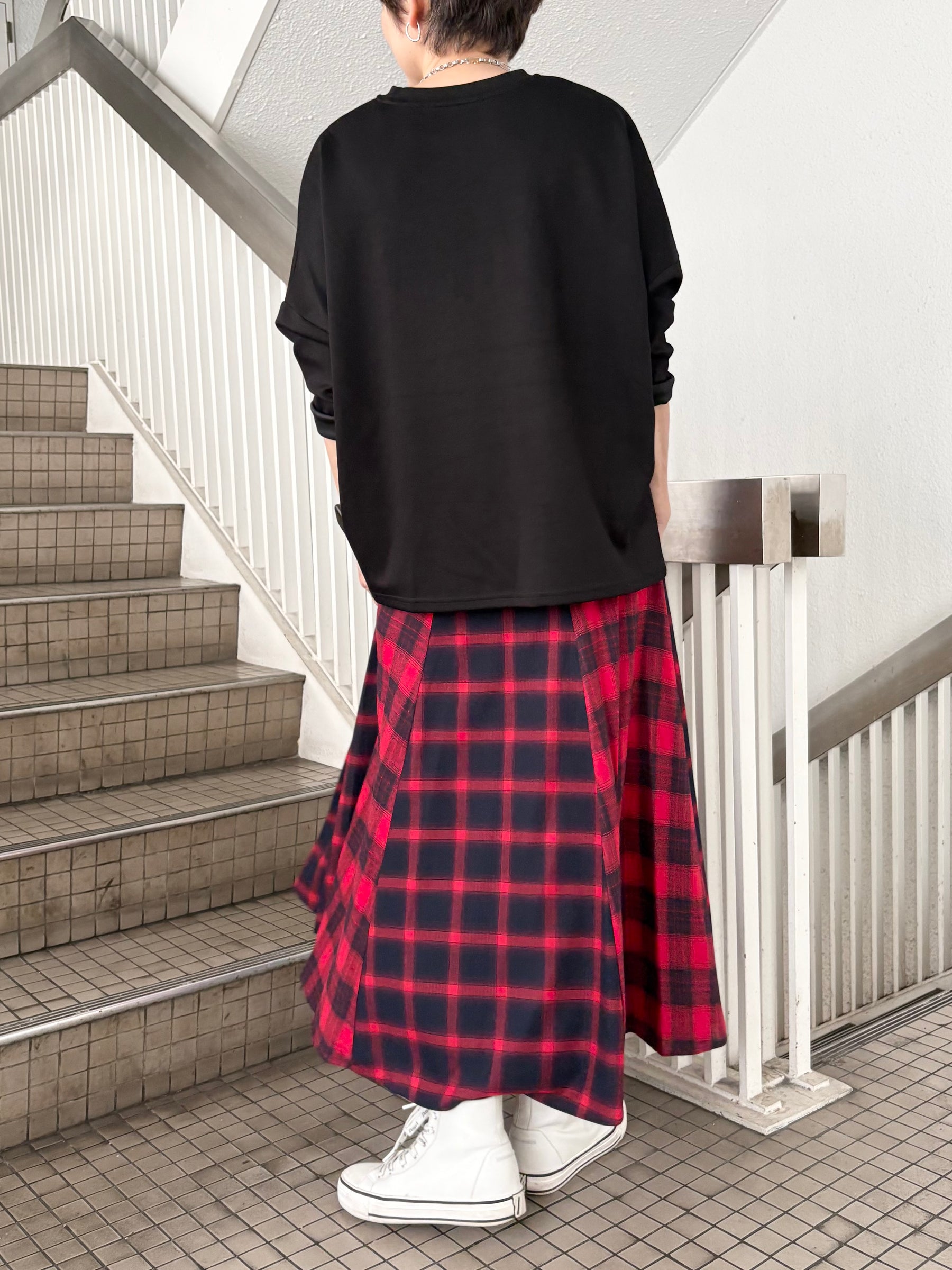 ネルチェック　コンビスカート .