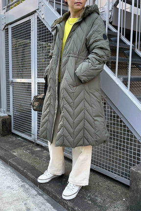キルティングダウンコート