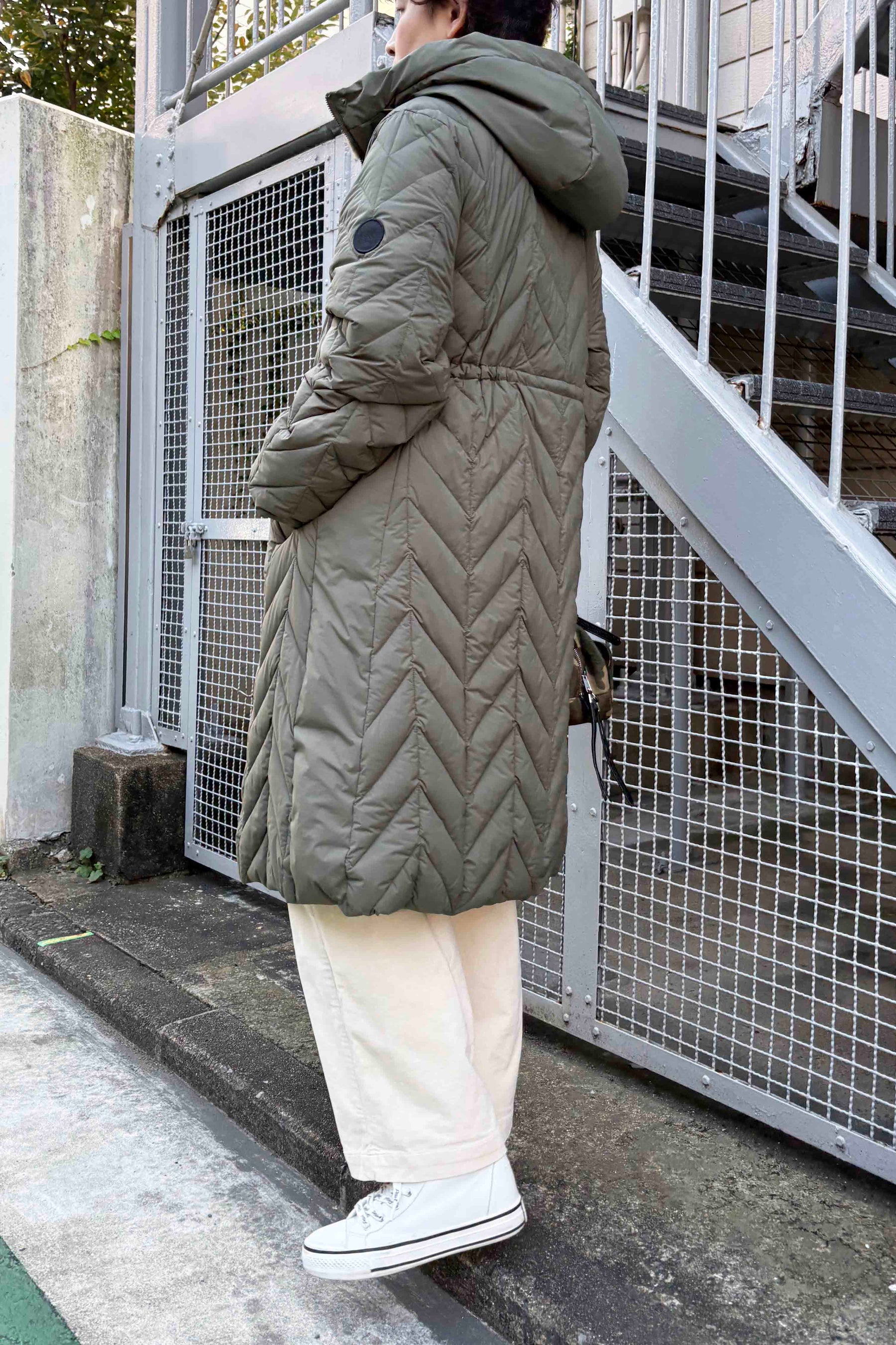 キルティングダウンコート