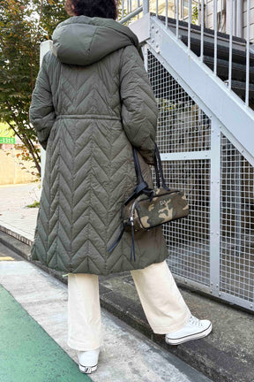 キルティングダウンコート