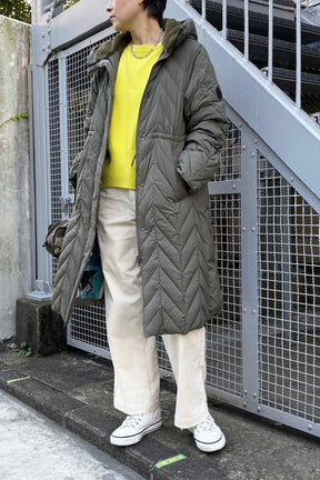 キルティングダウンコート