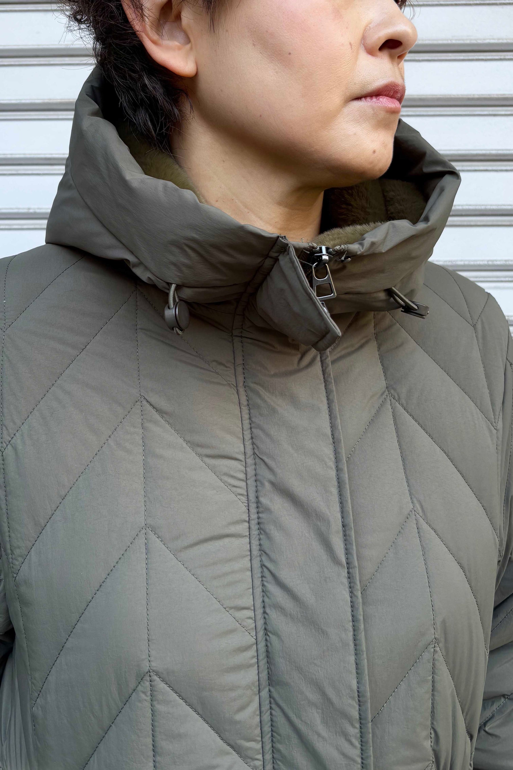 キルティングダウンコート