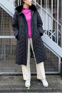 キルティングダウンコート