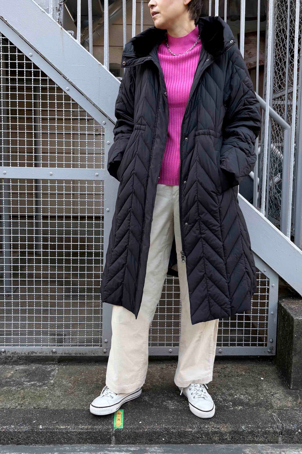 キルティングダウンコート