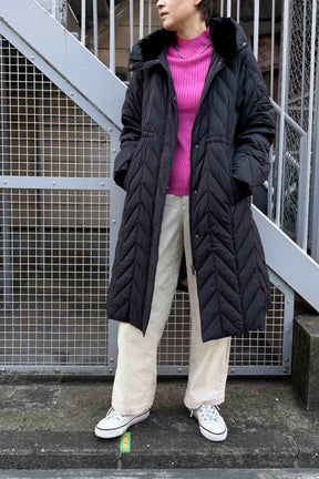 キルティングダウンコート