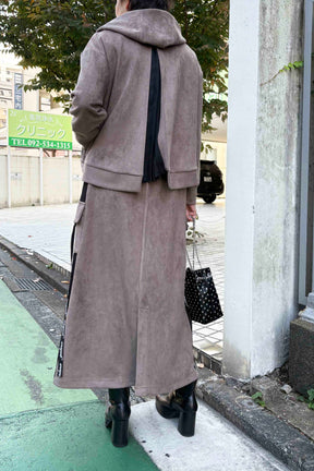 フェイクスエードカーゴスカート