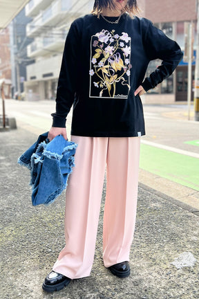Boutique Ordinary (ブティーク オーディナリー) フラワーロンtee BO25-913T ブラック