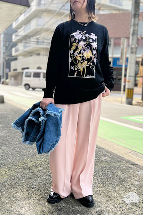 Boutique Ordinary (ブティーク オーディナリー) フラワーロンtee BO25-913T ブラック