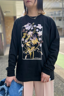 Boutique Ordinary (ブティーク オーディナリー) フラワーロンtee BO25-913T ブラック