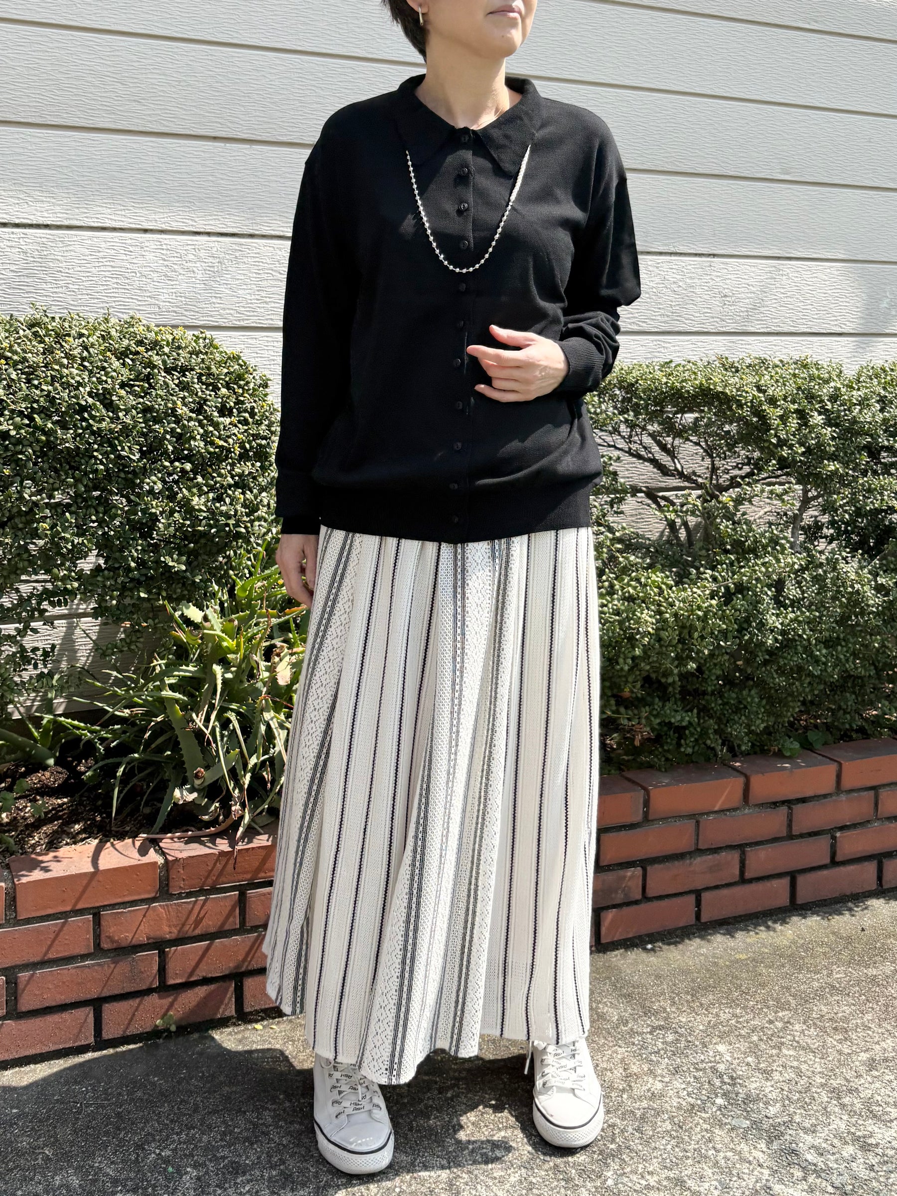 ラッセルレースストライプスカート