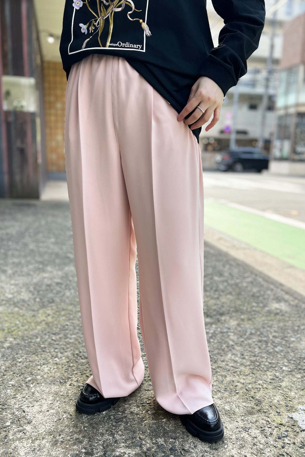 Anna kerry (アンナケリー) ジョーゼットワイドパンツ 85251609　ピンク