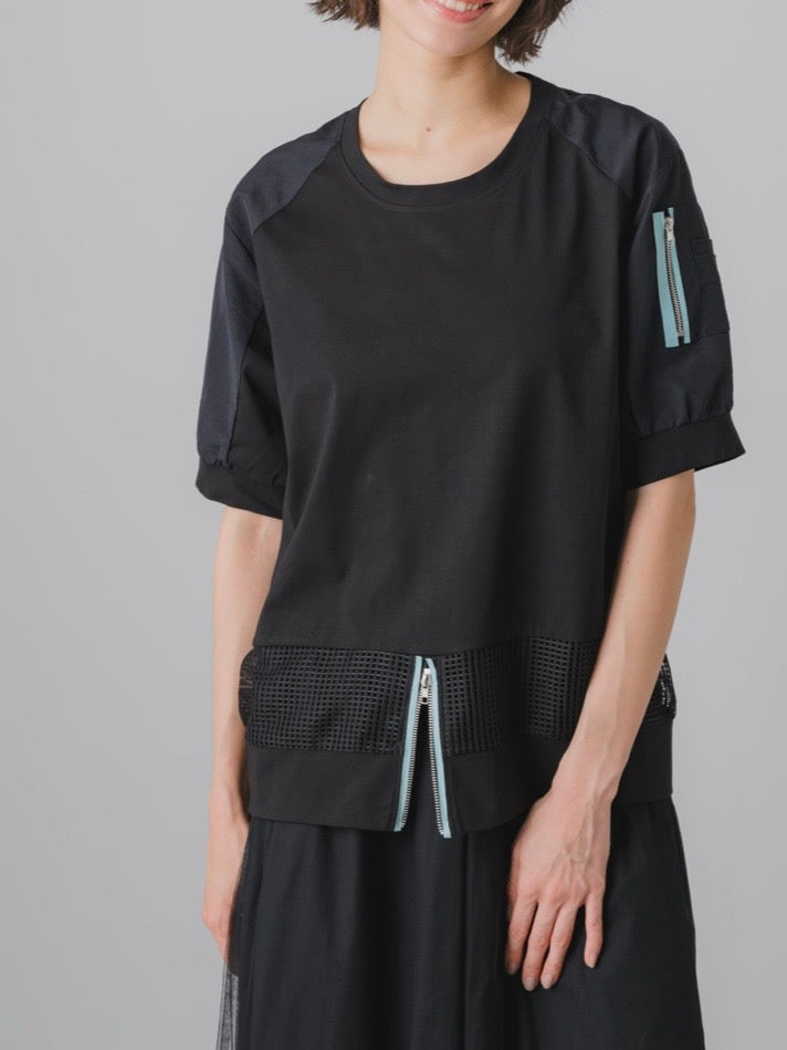 メッシュコンビTシャツ