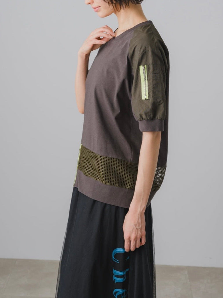 メッシュコンビTシャツ