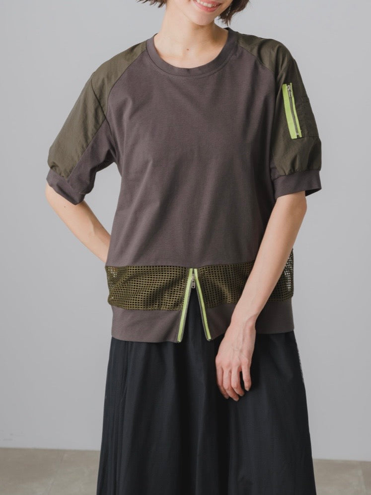 メッシュコンビTシャツ