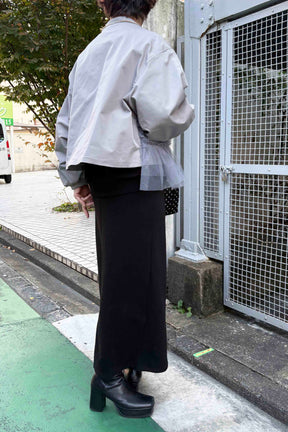 デニムドッキングチュールブルゾン