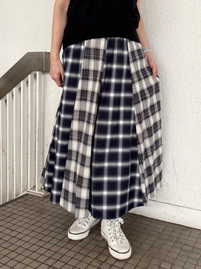 ネルチェック　コンビスカート .