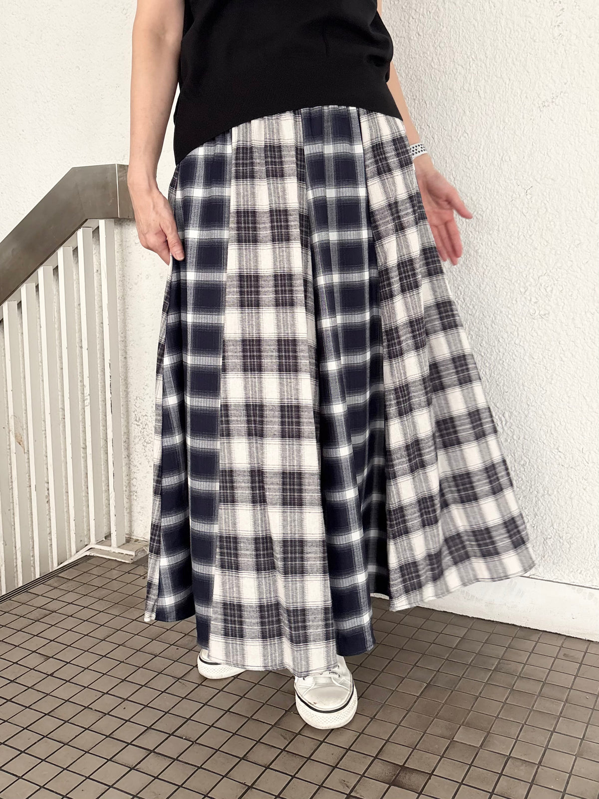 ネルチェック　コンビスカート .