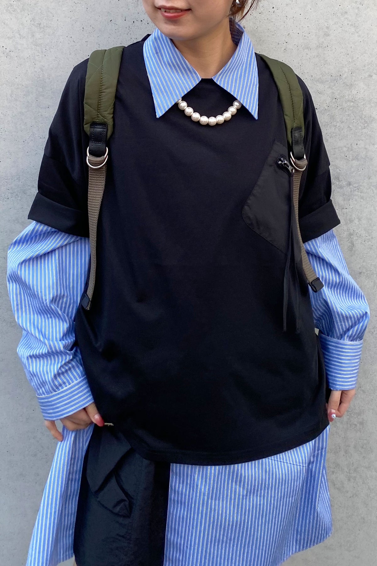 33℃ (サーティスリー) 胸ポケットTee gz504803　ブラック