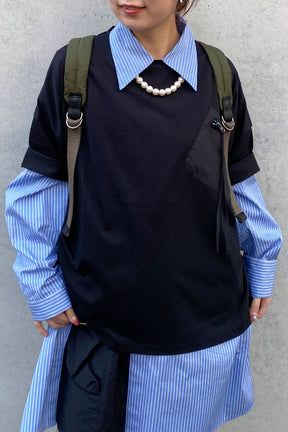 33℃ (サーティスリー) 胸ポケットTee gz504803　ブラック
