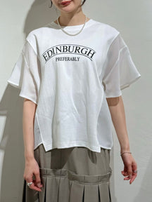 メッシュ切替ロゴTシャツ