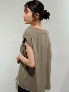 ロゴ刺繍フレンチスリーブTOPS
