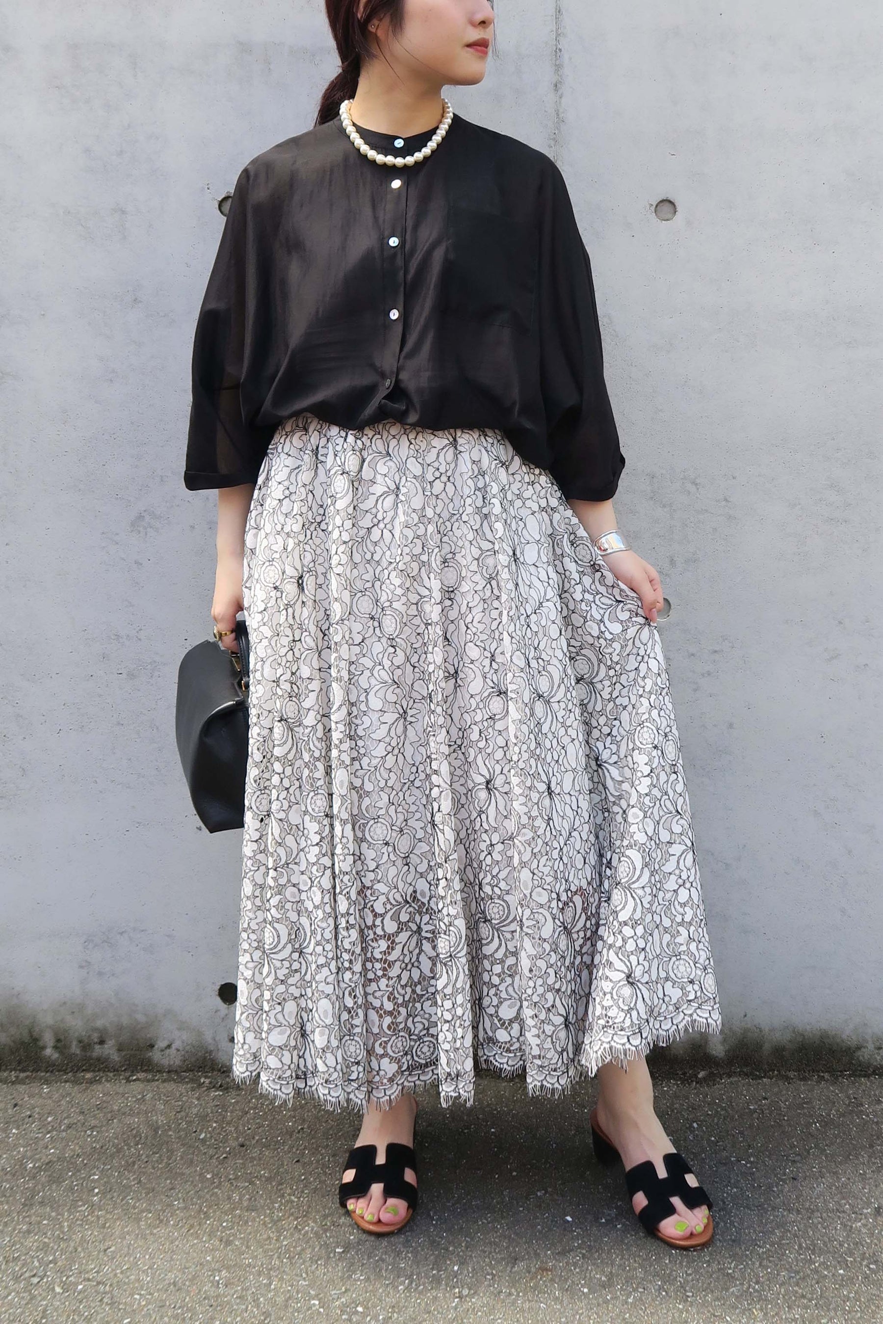 Adnisis (アドニシス) カラーレースフレアスカート s24122 