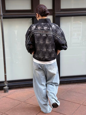 レースシアーダブルZIPブルゾン