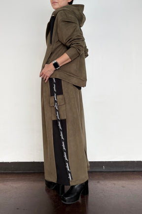 フェイクスエードカーゴスカート