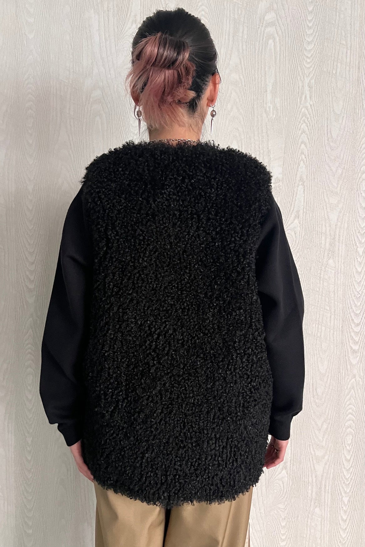 Risley (リズレイ) チベットラム風リバーシブルベスト R2403-TFV570 