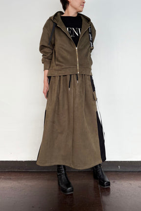 フェイクスエードカーゴスカート