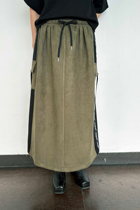 フェイクスエードカーゴスカート