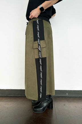 フェイクスエードカーゴスカート