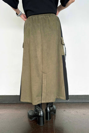 フェイクスエードカーゴスカート