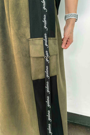 フェイクスエードカーゴスカート