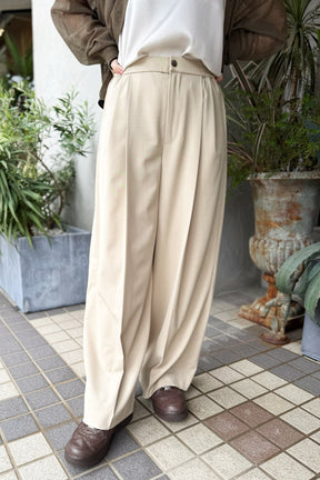 ROSIEE(ロージー)2タックワイドパンツ　R082734　ベージュ