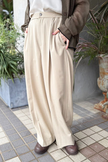 ROSIEE(ロージー)2タックワイドパンツ　R082734　ベージュ