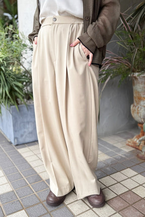 ROSIEE(ロージー)2タックワイドパンツ　R082734　ベージュ