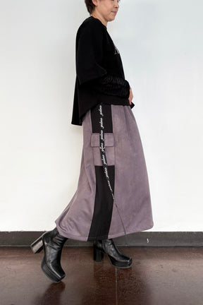 フェイクスエードカーゴスカート