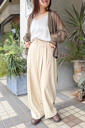 ROSIEE(ロージー)2タックワイドパンツ　R082734　ベージュ