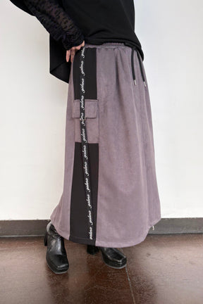 フェイクスエードカーゴスカート